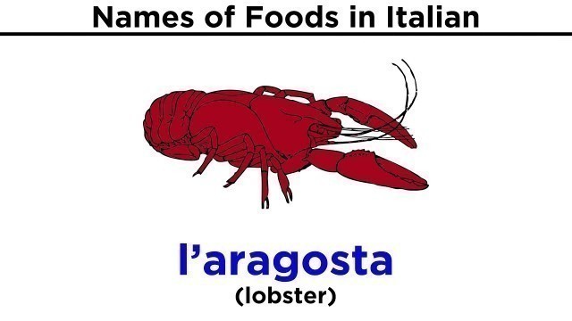 'Italian Vocabulary: Food'