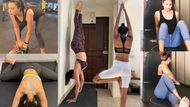 'Preity Zinta,Bipasha,Bhagyashree Keeping Fit Like This in Home Quarantine | Daily Routine Exercise'