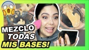 'MEZCLO TODAS MIS BASES Y EL RESULTADO ES INCREÍBLE!! | MARIEBELLE COSMETICS'