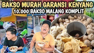 '10.000 PORSI BRUTAL!! BAKSO MALANG KOMPLIT & LONTONG - Indonesia Street Food'