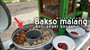 'SEGER BANGET !! BAKSO MALANG KELILING PAKAI GEROBAK - kuliner bandung street food'