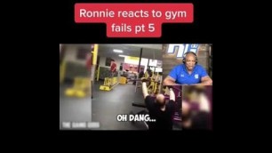 'Ronnie Coleman reacts to gym fails (Part 5) #shorts'