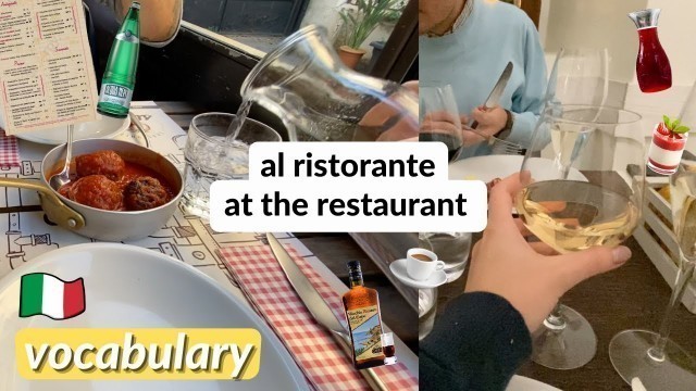 'Italian Vocabulary and Custom (bill, tipping, ecc.) at the Restaurant (subtitles)'