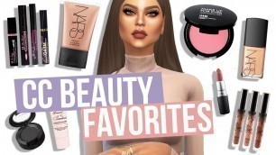 'The Sims 4: CC Beauty Faves #4 | Faux Freckles, Thick Eyebrows, Mac\'s Palettes + more!!'