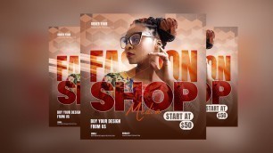 'Fashion Brand Social Media Post Design | Adobe Photoshop Tutorial'