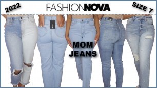 'Mom Jeans (Size 7) | Fashion Nova Try On Haul | April 2022'