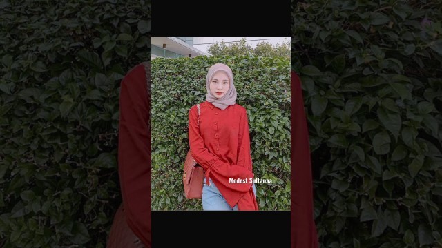 'Hijabi Fashion ❤️Red edition❤️ #hijabi #hijabista #hijabiz #hijabers #hijabfashion #hijaboutfit'