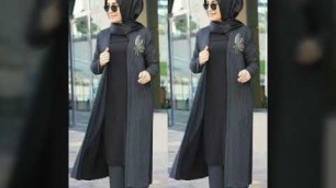 'Hijabi girl\'s fashion/long shirt dress designs/stylish & fabulous designs'