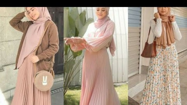 'HOW TO STYLE LONG PLEATED SKIRT WITH HIJAB//FASHION//#Hijab//Hijabi world //INSPIRATION //'