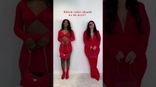 'Red Monochromatic Outfit | BESTIE OUT IDEAS | Fall Fashion| Amazon fashion | Fashion nova curve'