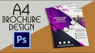 'Adobe Photoshop Tutorial - A4 Brochure design | With Easy Steps Urdu/hindi tutorial'