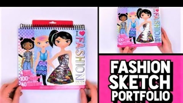 '#ToyBaal Fashion Design Book For Kids | Fashion Design Sketch Portfolio With Stencils and Stickers'