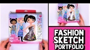 '#ToyBaal Fashion Design Book For Kids | Fashion Design Sketch Portfolio With Stencils and Stickers'