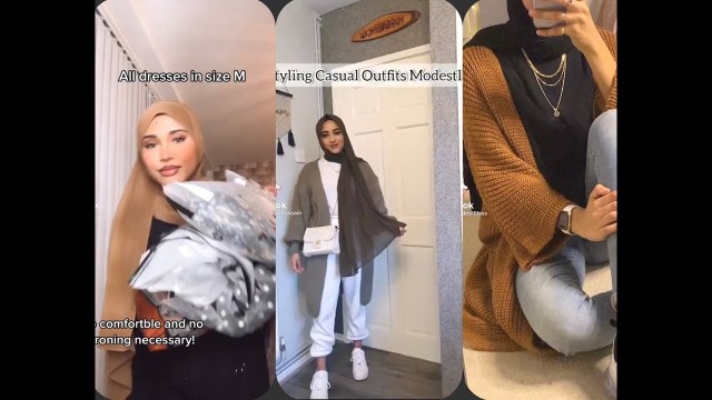 'Hijab Outfits From Tiktok// Hijab Fashion Inspiration// Hijabi Tiktokers | Meeral Khan'