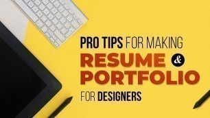 'Pro Tips for Designers to make Portfolio and Resume  |  How to apply for a Designer Job?  Malayalam'