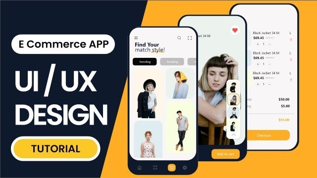 'E-Commerce (Clothes Fashion ) App UI UX Design In Adobe XD | UI UX Design Tutorial | Free XD File'