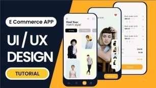 'E-Commerce (Clothes Fashion ) App UI UX Design In Adobe XD | UI UX Design Tutorial | Free XD File'