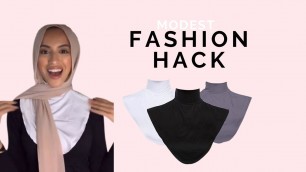 'Hijab Fashion Hack- Faux Collars #shorts shorts'