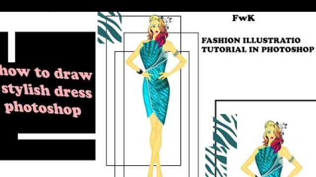 'fashion designer portfolio illustration|short dress when indian use Photoshop|digital drawing|sketch'