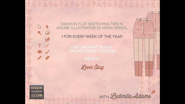 'How to vary lengths for pant flats in Illustrator – 52 weeks Adobe Illu for fashion design – #10'