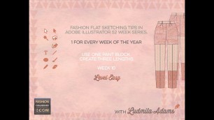 'How to vary lengths for pant flats in Illustrator – 52 weeks Adobe Illu for fashion design – #10'