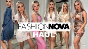 'HUGE FASHION NOVA TRY ON HAUL | DRESSES, PANTS + LOUNGEWEAR'