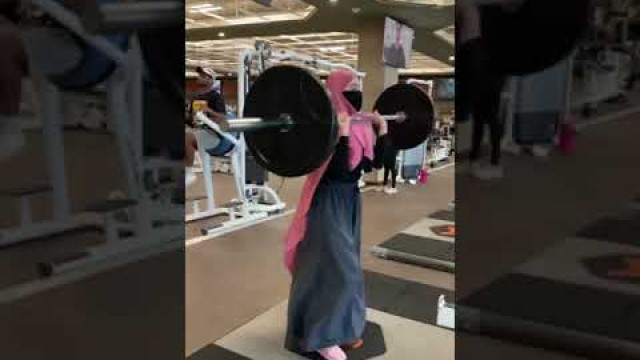 'weight lifting by hijabi  #athletes   ready to wear #Hijabs #nazneen #halal #fashion'