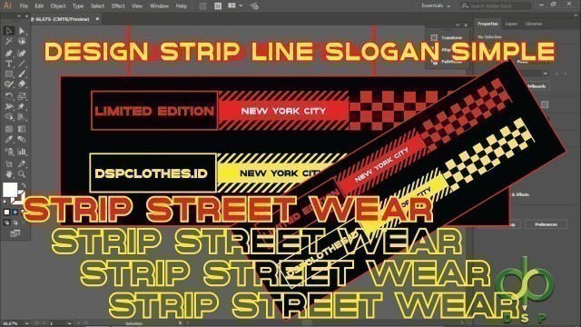 'Design Strip Line Slogan Simple T Shirt Vintage Fashion Street Wear - Adobe Illustrator'