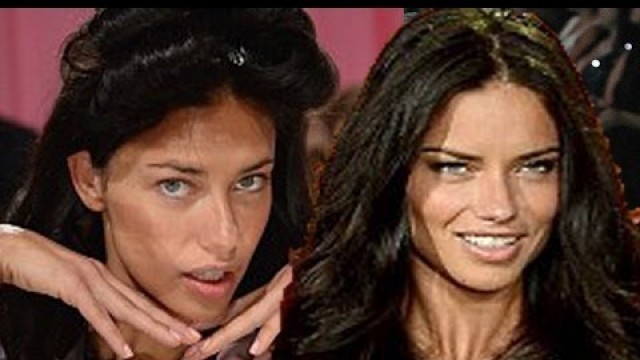 'Adriana Lima Before & After Makeup at Victoria\'s Secret Fashion Show 2013'