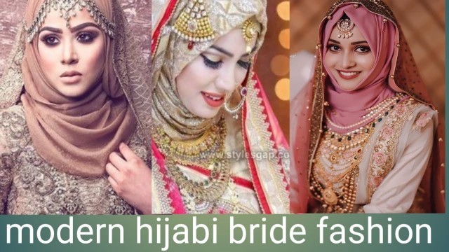 'Modern hijabi bride fashion.muslim hijab brides||whats in trend.'