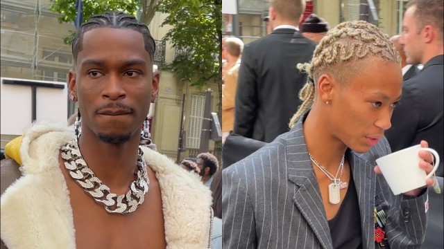 'SHAI GILGEOUS ALEXANDER AND LIL DRE AT KENZO SPRING-SUMMER 2023 SHOW BY NIGO IN PARIS'