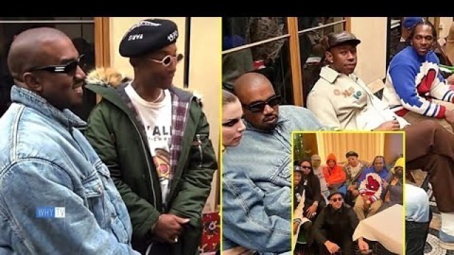 'Kanye West Reunited With Pharrell, Pusha T, Gunna And More At Kenzo Fashion Show In Paris'