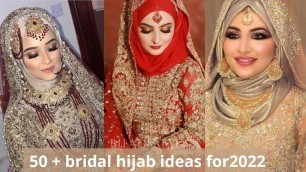 'Bridal Hijab ideas for 2022|hijabi bridal look|dulhan hijab style|#weddinghijab #hijabstyle'