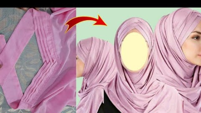 'Criss Cross hijab Design cutting and stitching in Hindi/instant hijab design 