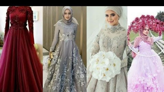 'arabic wedding gown designs// hijab fashion //ball gowns//hijabi world //'