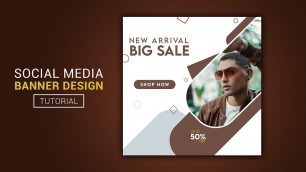 'How to Design Fashion Social Media Banner | Adobe Photoshop Tutorial'