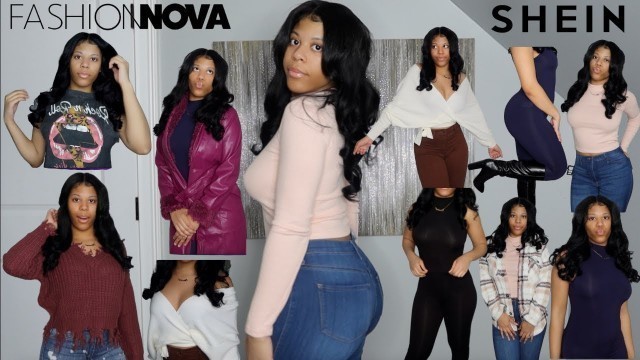 'HUGE FASHION NOVA/SHEIN TRY-ON HAUL | FALL + WINTER ESSENTIALS'