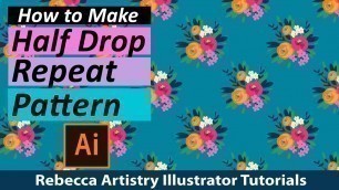 'How to Make Half Drop Repeat Adobe Illustrator!!!'