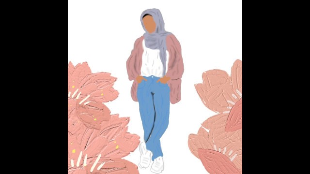 'New Hijabi Girl Outfit Drawing//Digital Art'