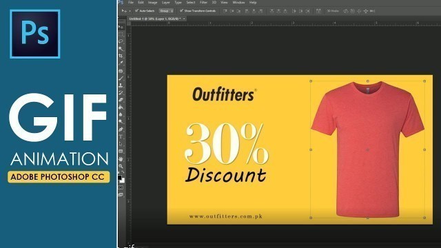 'How to create  an Animated GIF for clothing Brand in Adobe Photoshop CC'