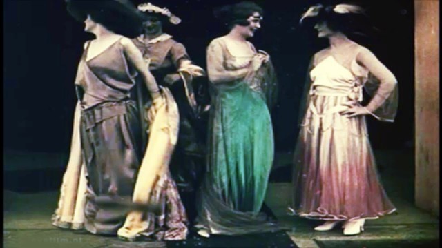 'Edwardian fashion show - Rare color film footage - 1910 - 1915'