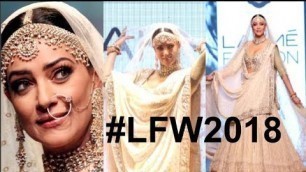 'Sushmita sen Bridal Ramp Walk At Lakme Fashion Week 2018'