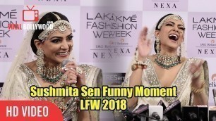 'Sushmita Sen Funny Moment At Lakme Fashion Week 2018 Press Conference | Viralbollywood'