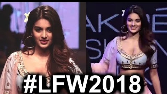 'Nidhi Agarwal Light Fire On Ramp At Lakme Fashion Week 2018'