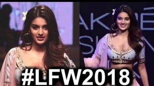 'Nidhi Agarwal Light Fire On Ramp At Lakme Fashion Week 2018'