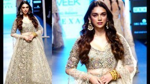 'PADMAAVAT Actress Aditi Rao Hydari Ramp Walk At Lakme Fashion Week 2018'