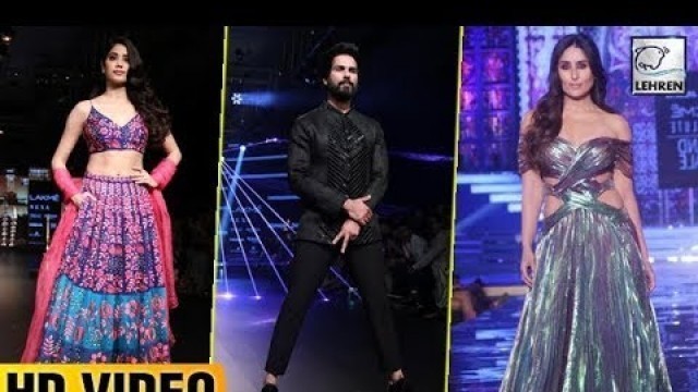 'Bollywood Celebs Walk The Ramp At Lakme Fashion Week 2018 | Janhvi Kapoor, Shahid Kapoor'