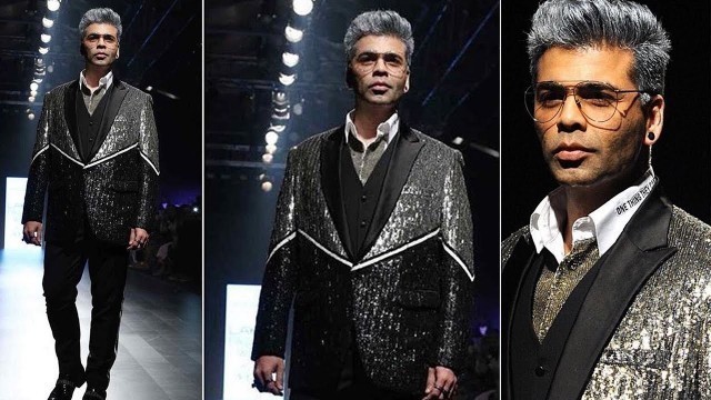 'OMG Karan Johar New LOOK At Lakme Fashion Week 2018 | LFW Ramp Walk 2018 Day 03'