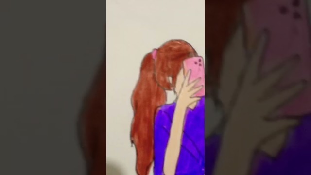 'Cute fashion girl drawing #shorts #youtubeshorts #satisfyingcreativeart #satisfying'