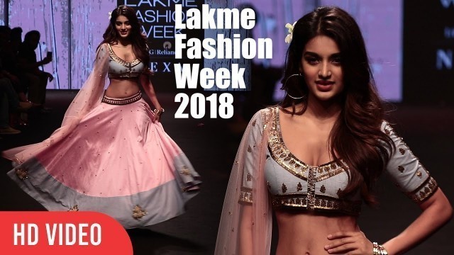 'Hot Nidhhi Agerwal Walks The Ramp | Lakme Fashion Week 2018 | LFW 2018 Day 04'